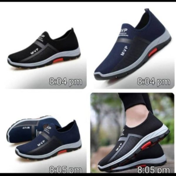 Women’s Black And Blue Slip-On Sneakers